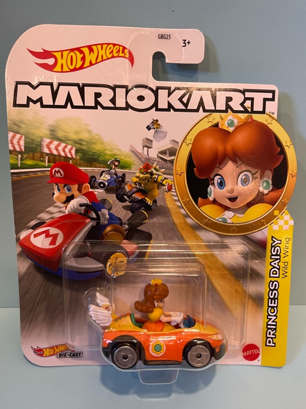 RARE Hot wheels Mario Kart Princess Daisy Orange Die-Cast Kart
